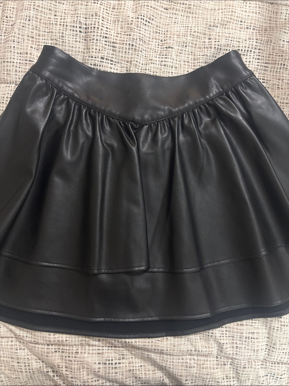 Express Black Vegan Leather Skirt NWT